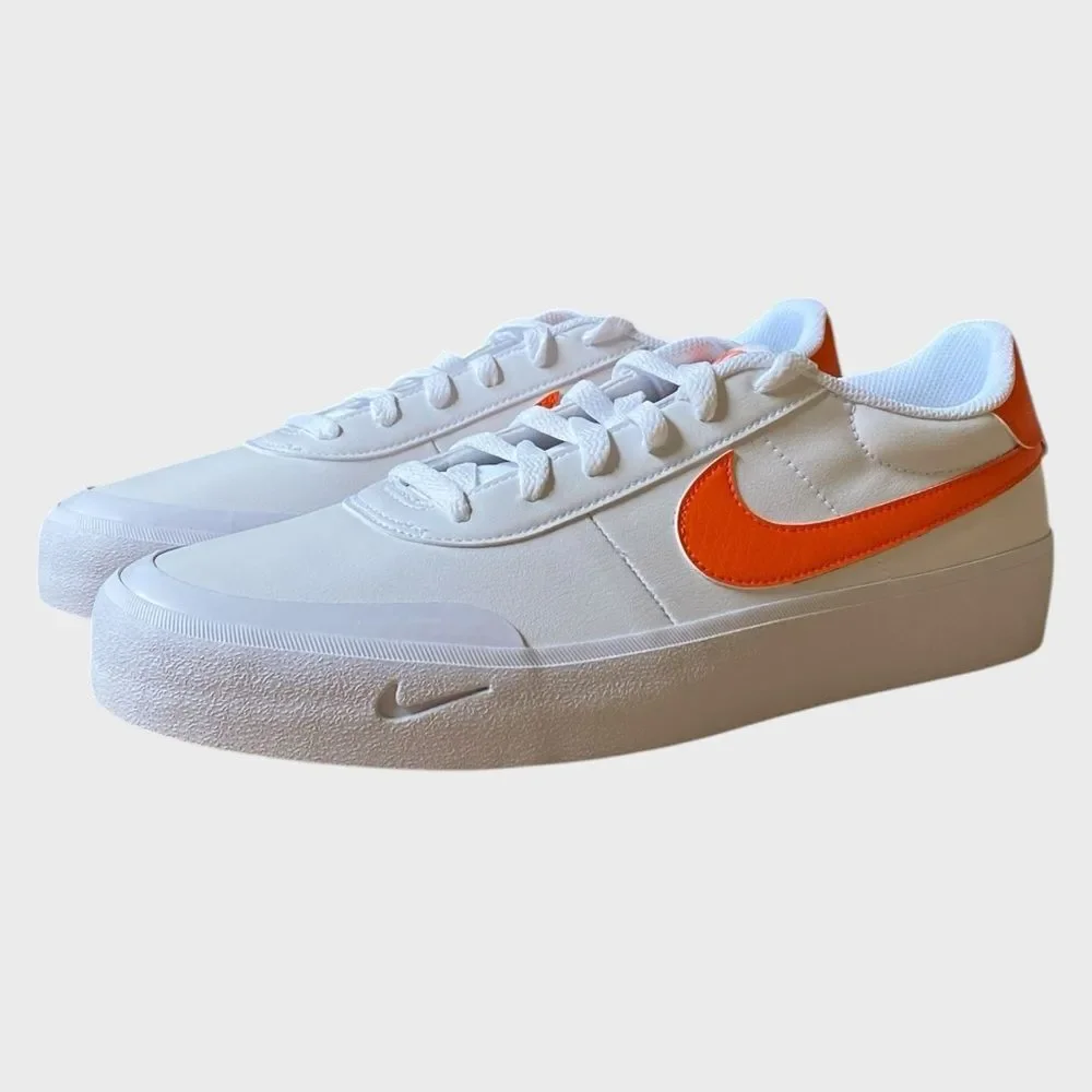 NWT Nike Court Shot Shoes Size Men's 10 Wm's 11.5 White Orange Low Top Sneakers